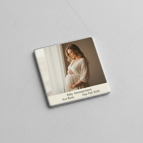 Birth Announcement Photo Magnet